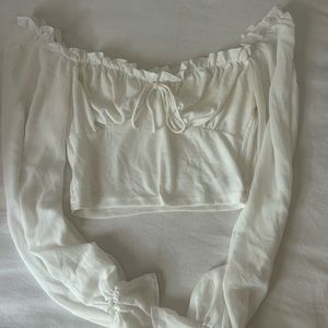 Puff Sleeve Crop Top